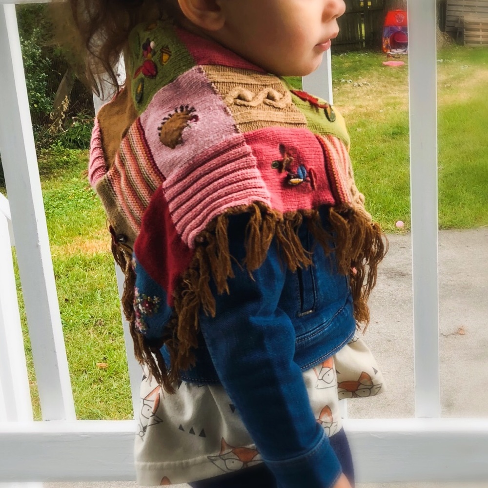 Oshkosh B’Gosh Fall Knit Poncho Scarf - Picture 3 of 5